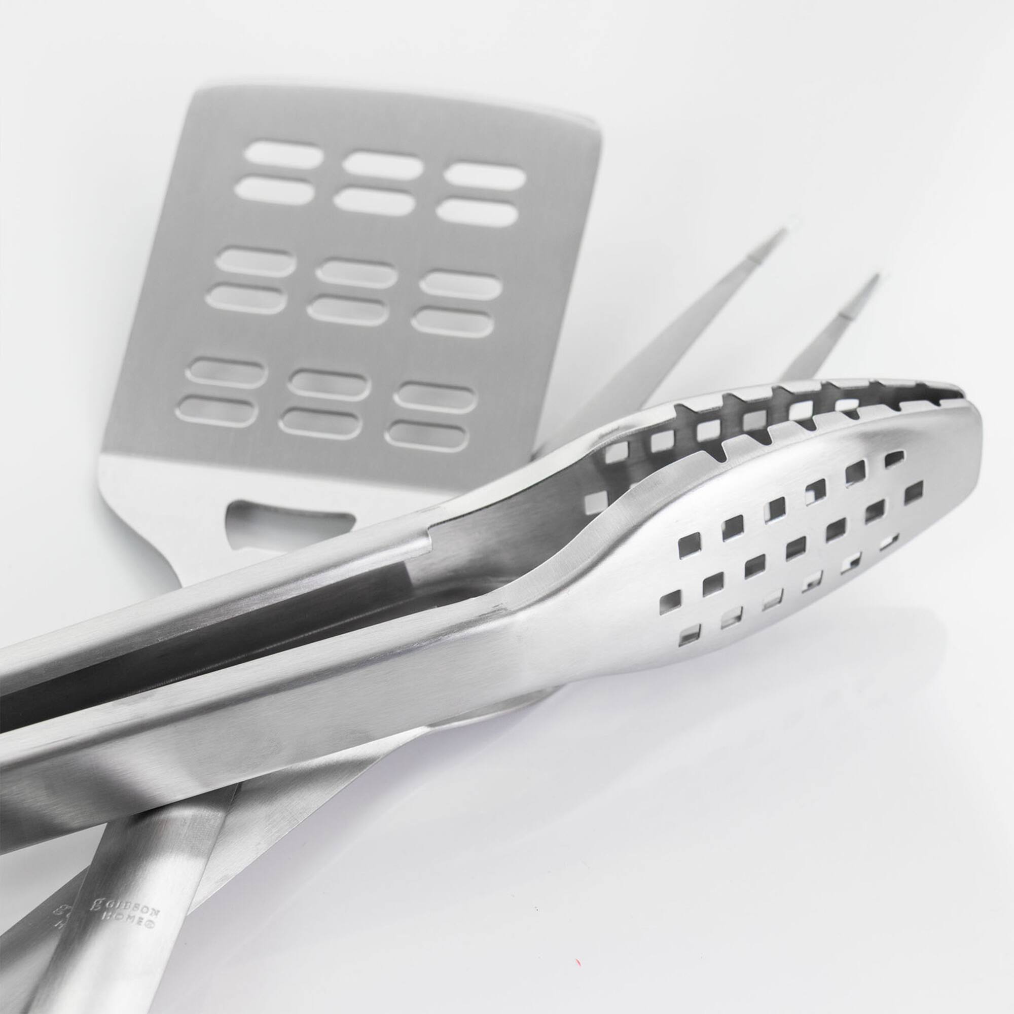 Gibson Home® Silver & Black Sawyer 3 Piece Stainless Steel BBQ Tool Set